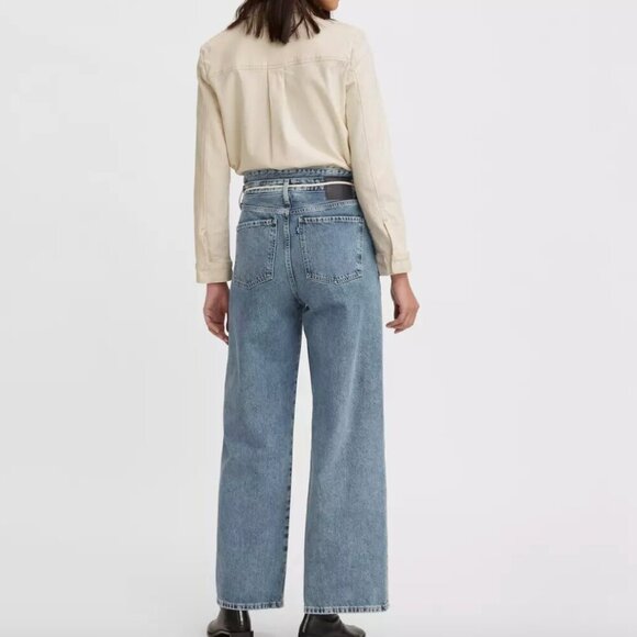 LEVIS Made & Crafted Hip Hugger 100% Cotton Mid Rise Wide Organic Denim Jeans 27 - Picture 2 of 14